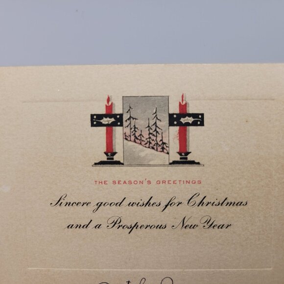 Vintage Christmas Greeting Card Signed Esther Collectible Holiday Crafting Retro - Picture 4 of 6